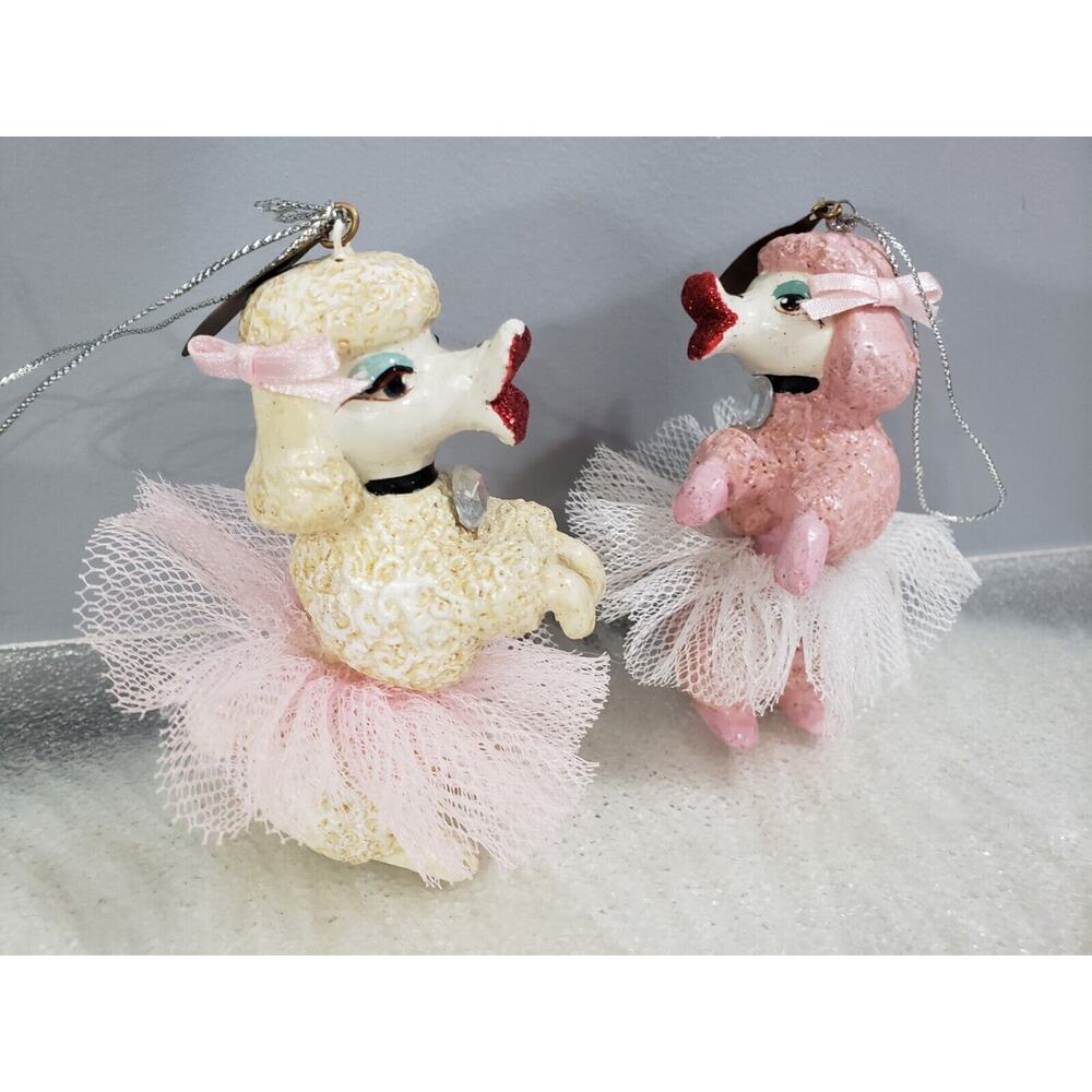 RARE‎ SET Katherines Collection MCM Pink Kissing Poodle BIG LIP Tutu Skirt Dogs